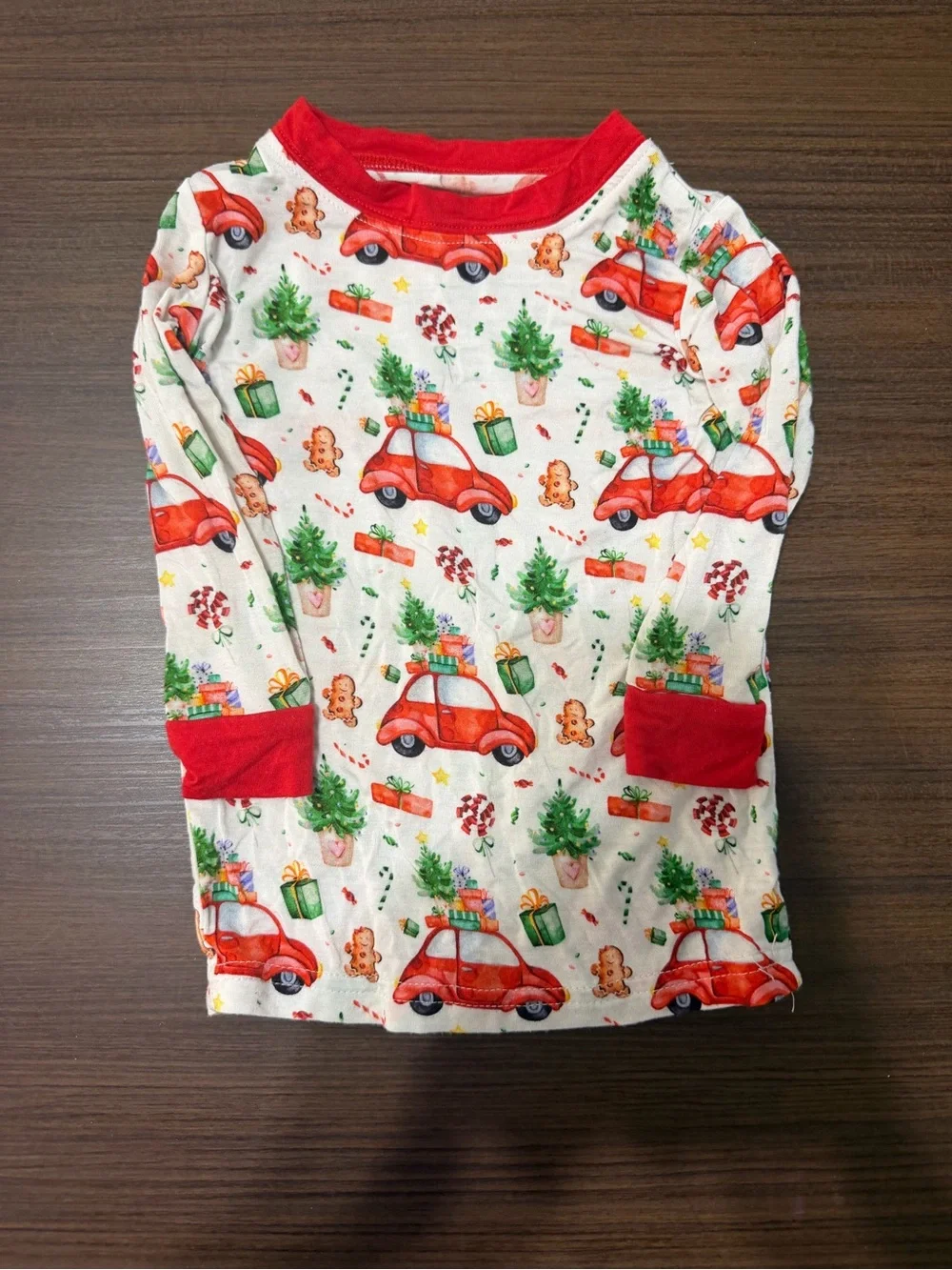 Stitchy Fish Holiday Car Print Bamboo Pajama Set